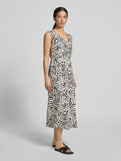 b.young Midikleid aus Leinen-Mix mit Knopfleiste Modell 'FALAKKA' Black 1