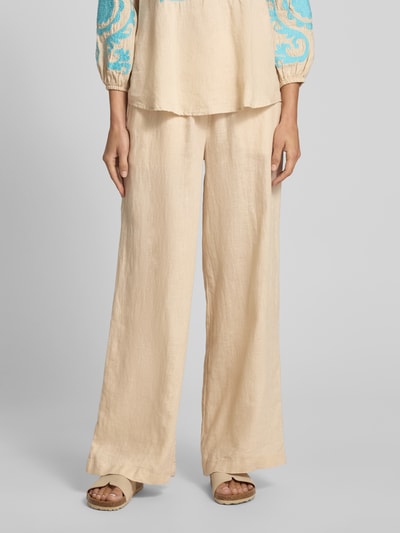 Emily Van den Bergh Stoffen broek met elastische band Zand - 4