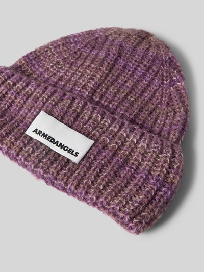 Armedangels Muts van een mix van wol en mohair, model 'SNOWAA STAMPATO' Mauve - 2