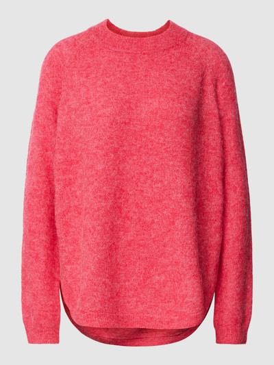 MSCH Copenhagen Sweter z dzianiny w jednolitym kolorze model ‘Lessine’ Czerwony 2