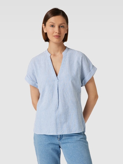 Montego Comfortabele blouse met opstaande kraag Blauw - 4