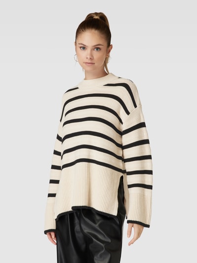 Only Sweter z dzianiny ze wzorem w paski model ‘SIA’ Złamany biały 4
