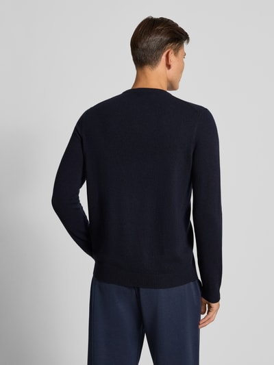 Christian Berg Men Regular Fit Kaschmirpullover mit Rundhalsausschnitt Marine 5