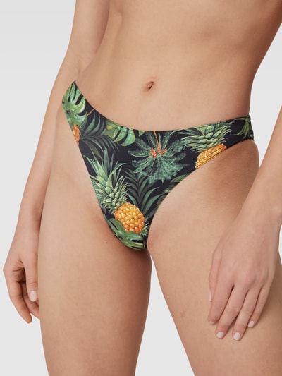 Banana Moon Bikinislip met all-over print, model 'DUCA' Zwart - 3