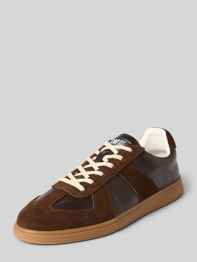 Steve Madden Sneaker aus Rindsnappa mit Kontrastsohle Dunkelbraun 1