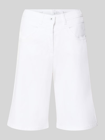 Raphaela By Brax Bermudy wide leg z mieszanki bawełny Biały 2