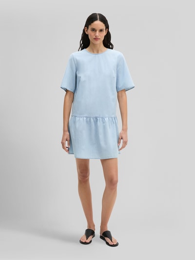 Marc O'Polo Figurumspielendes Freizeitkleid aus Baumwoll-Mix Hellblau 1