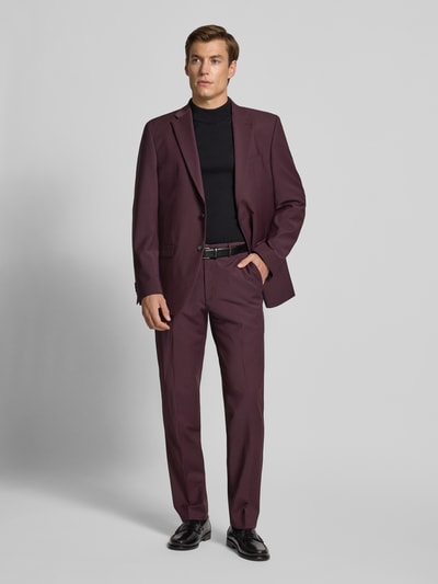 Pierre Cardin Pantalon van scheerwolmix, model 'Ryan' Bordeaux - 1
