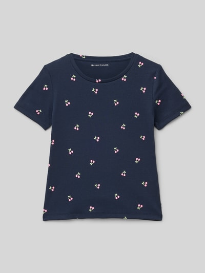 Tom Tailor Regular Fit T-Shirt aus Baumwoll-Mix Marine 1