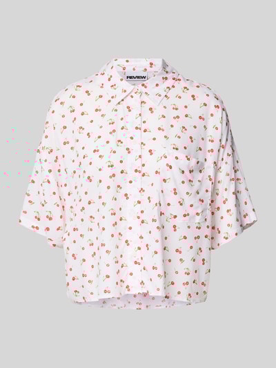 Review Relaxed Fit Hemdbluse mit 1/2-Arm Weiss 2