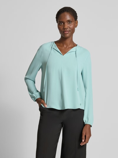 Marc Cain Blouseshirt met V-hals Mintgroen - 4