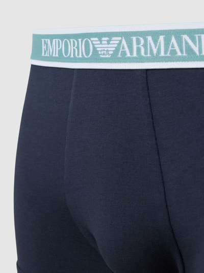 Emporio Armani Boxershort met elastische band met logo in een set van 3 stuks Donkerblauw - 2