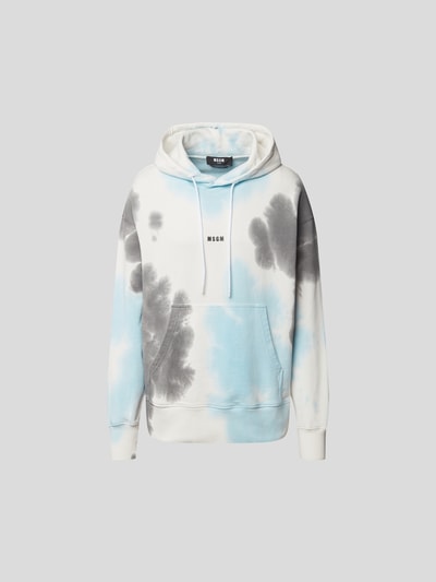 MSGM Hoodie im Batik-Look Hellblau 2