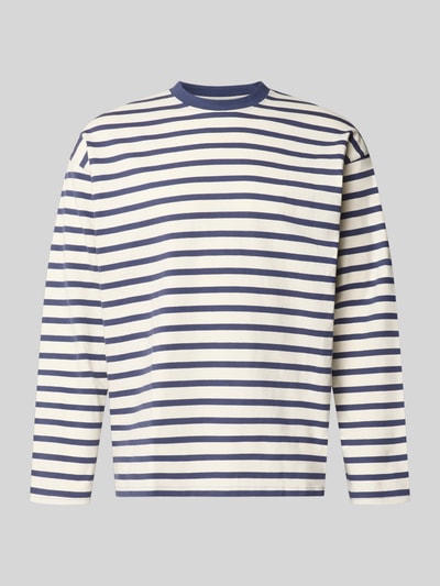 JACK & JONES Regular Fit Longsleeve aus reiner Baumwolle mit Streifenmuster Blau 1