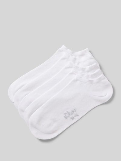 s.Oliver RED LABEL Sneaker-Socken aus Baumwoll-Mix im 5er-Pack Weiss 1