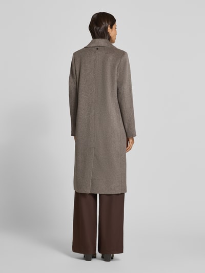 Marc Cain Mantel aus Alpaka-Mix mit Reverskragen Taupe 5
