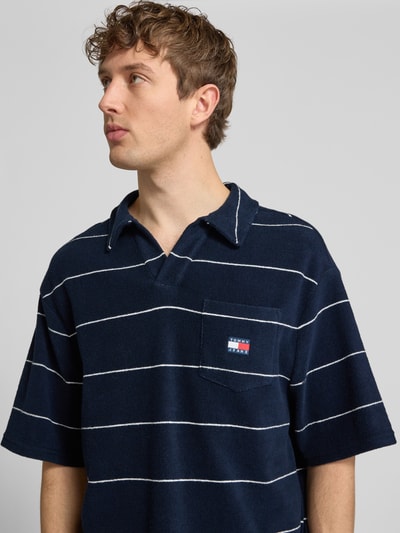 Tommy Jeans Regular Fit Poloshirt aus Baumwoll-Mix Marine 3