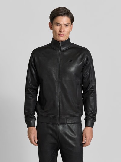Diesel Bomberjack met logodetail model 'S-GLOSSY' Zwart - 4