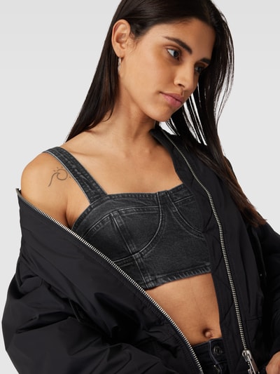 Tommy Jeans Crop Top mit Logo-Stitching Black 3