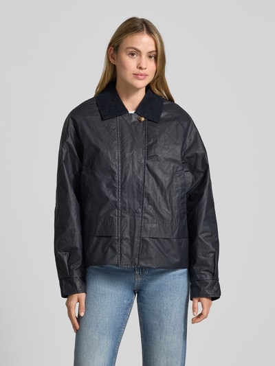 ICHI Jacke mit Umlegekragen und Eingrifftaschen Modell 'GANILO' Marine 4