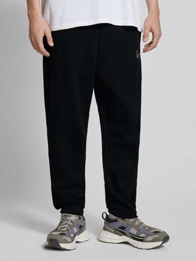 KARL KANI Regular Fit Sweatpants mit Label-Stitching Black 4