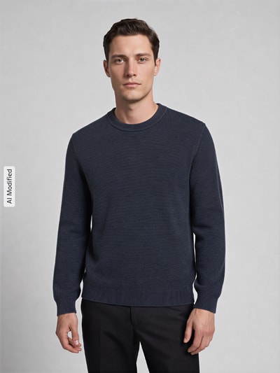 Marc O'Polo DENIM regular fit pullover van puur katoen Marineblauw - 3
