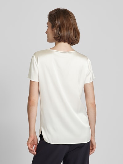 MaxMara Leisure Seidenshirt mit Rundhalsausschnitt Modell 'CORTONA' Weiss 5