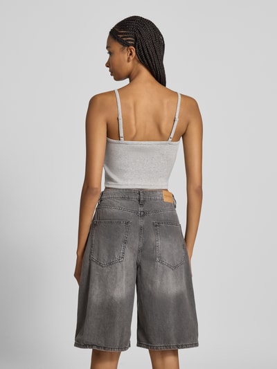 Calvin Klein Jeans Korte top met labeldetail Lichtgrijs gemêleerd - 5