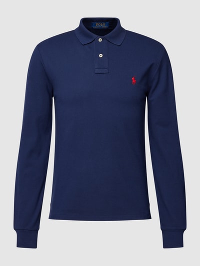 Polo Ralph Lauren Slim Fit Poloshirt mit Label-Stitching Marine 2