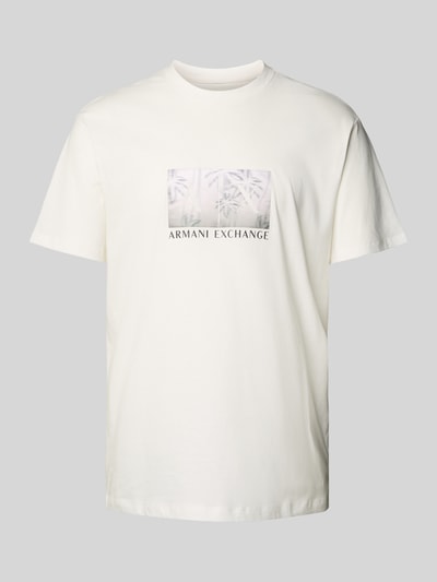 ARMANI EXCHANGE T-shirt z nadrukiem z logo Biały 2