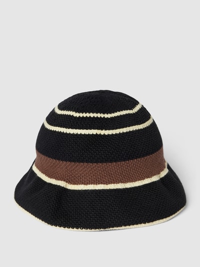 Jack & Jones Bucket Hat mit Kontraststreifen Modell 'PANAMA' Black 1