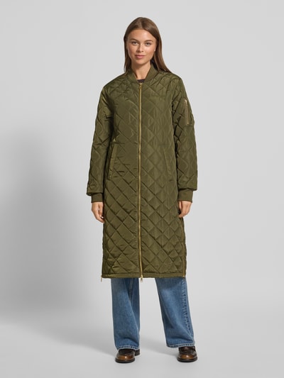 Original Bombers Lange jas met doorgestikte naden Kaki - 4