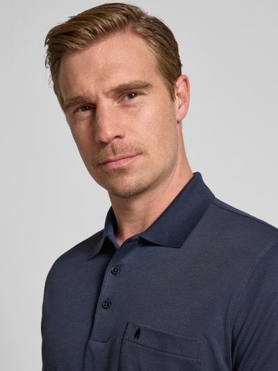 RAGMAN Regular fit poloshirt met borstzak Marineblauw - 3