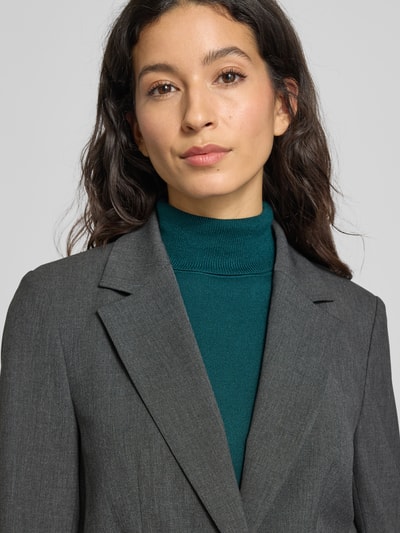 comma Pullover van viscosemix met col Petrol - 3