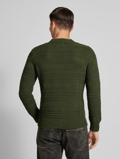 RAGMAN Gebreide pullover met ronde hals Olijfgroen - 5