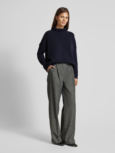 Weekend Max Mara Sweter z dzianiny ze stójką model ‘BORGIA’ Granatowy 1