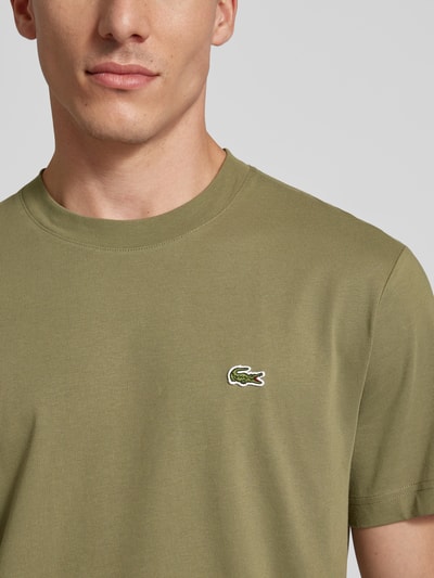 Lacoste T-shirt z naszywką z logo Oliwkowy 3