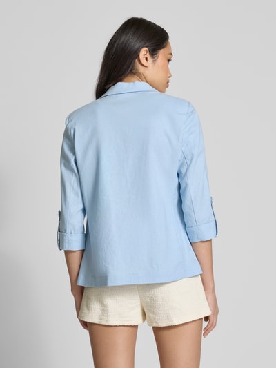 Only Loose fit blazer van een mix van viscose en linnen, model 'CARO' Lichtblauw - 5