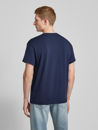 HUGO T-Shirt mit Label-Print Marine 5