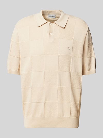 Carhartt Work In Progress Poloshirt aus reiner Baumwolle Modell 'CHECKER' Beige 2