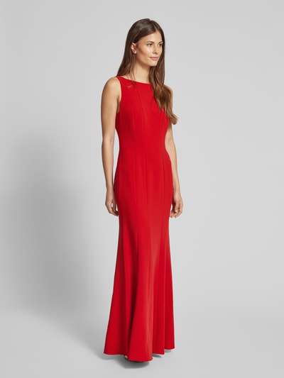 Lauren Ralph Lauren Abendkleid mit Rundhalsausschnitt Modell 'MIRHILT' Rot 1