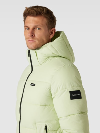 CK Calvin Klein Gewatteerd jack met labelpatch Neon groen - 3