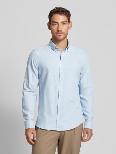 Casual Friday Regular Fit Freizeithemd mit Button-Down-Kragen Modell 'ANTON' Hellblau 4