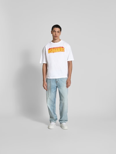 Dsquared2 T-Shirt mit Label-Print Weiss 1