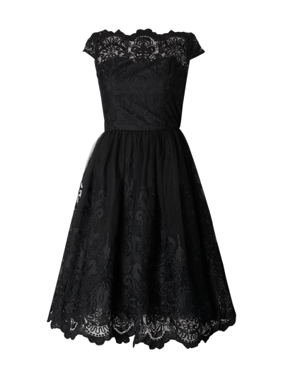 CHI CHI London Cocktailkleid aus Tüll mit Stickereien  Black 1