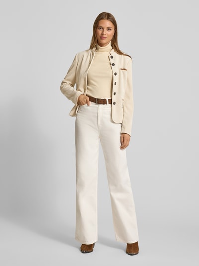 White Label Blazer mit Strukturmuster Sand 1