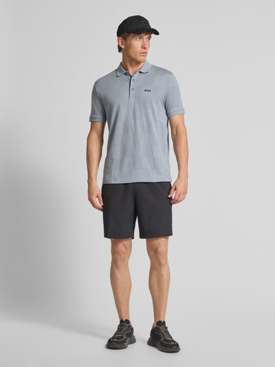 BOSS Green Regular Fit Poloshirt aus reiner Baumwolle Dunkelgrau 1