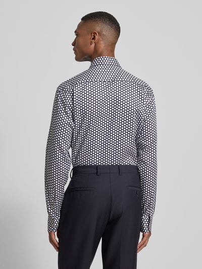 ETERNA Modern fit zakelijk overhemd van katoen met kentkraag Marineblauw - 5