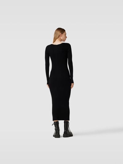 Remain Midikleid mit Rippenstruktur Black 5