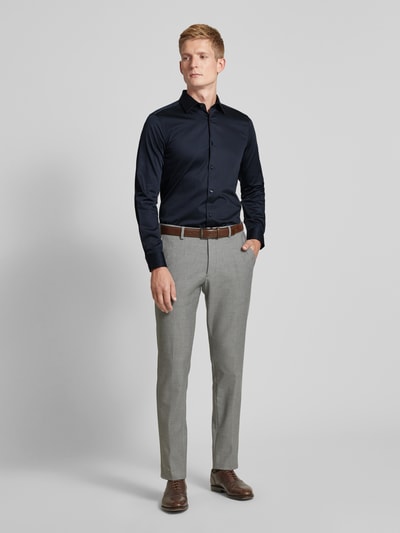 JOOP! Collection Slim Fit Business-Hemd mit Kentkragen Modell 'Pit' Dunkelblau 1